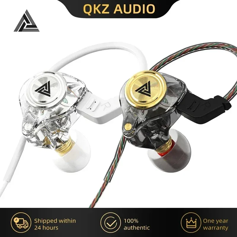 QKZ AK3 FiLe Kabelgebundener Kopfhörer mit Mikrofon, HiFi-Musikmonitor, Bass-Kopfhörer, Headset mit Geräuschunterdrückung für Sport-Gaming-Ohrhörer