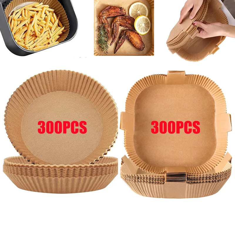 Air Fryer Einweg-Backpapier Liner für Heißluftfritteusen bis 5,5L XXL – Hitzebeständiges Pergamentpapier für Grill & Küche – Spart Reinigung & Fett für nur  bei VRULE
