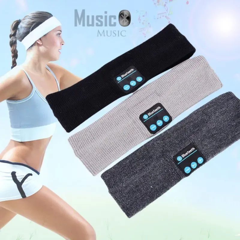 Mann & Frauen Schlafen Kopfhörer Bluetooth-Kompatibel Drahtlose Musik Sport Stirnbänder Weiche Augen Maske Headset mit Mikrofon Yoga Haarbänder