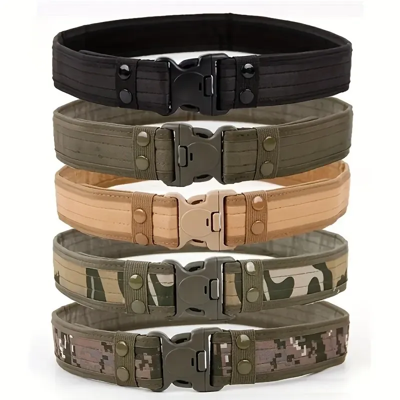 Männer Gürtel Outdoor Camouflage Taktische Gürtel Oxford Tuch Gürtel Bergsteigen Gürtel Nylon Breite Taille Gürtel Arbeit Gürtel Neutral Gürtel