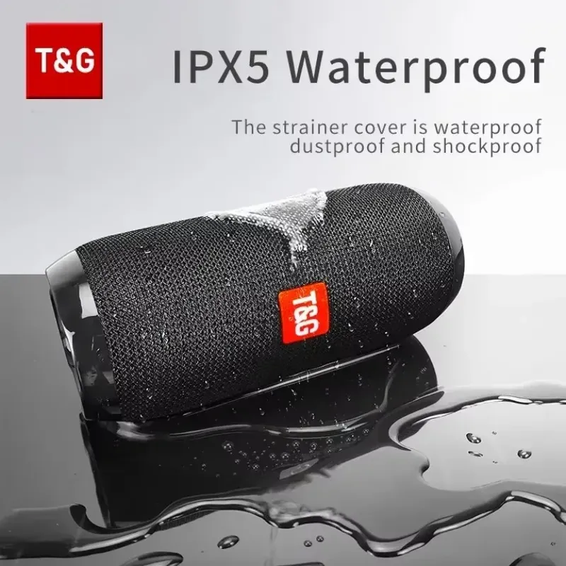 TG117 Tragbarer Bluetooth Lautsprecher – Outdoor-Boombox mit Dual Bass & TWS für Camping & unterwegs – FM, AUX, TF-Karte – Robust & wasserfest für