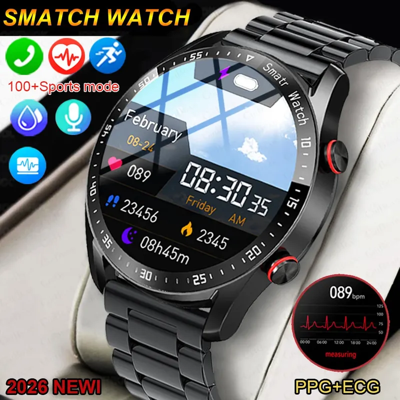 Smartwatch mit EKG PPG Herzfrequenzmessung GPS-Tracker IP68 wasserdicht Telefonie Sportmodus