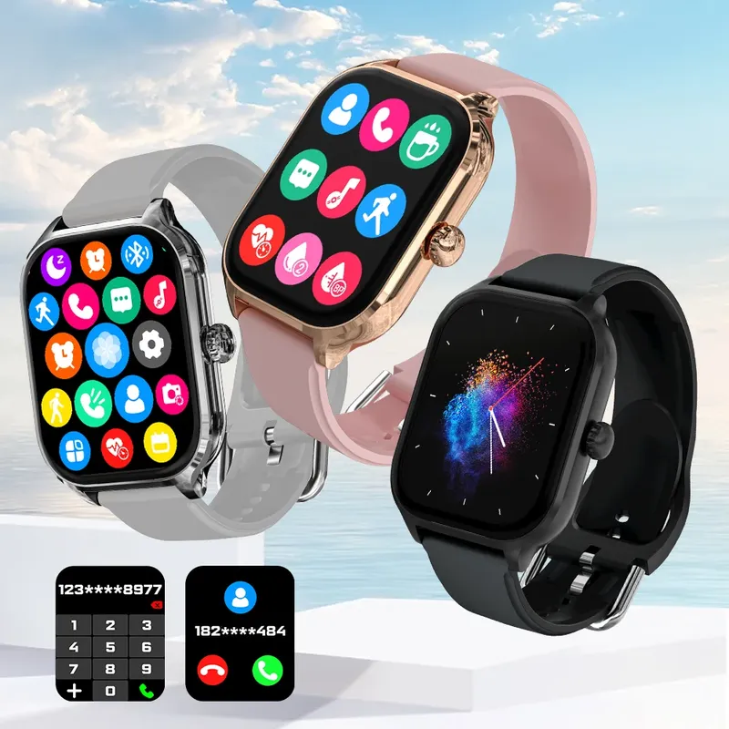 LAXASFIT H9 Smartwatch: Bluetooth-Smartwatch mit Anrufbeantwortung, Herzfrequenz- und Blutsauerstoff-Messung, Kalorienverfolgung für Fitness & Alltag – Günstige Alternative zu Markenuhren