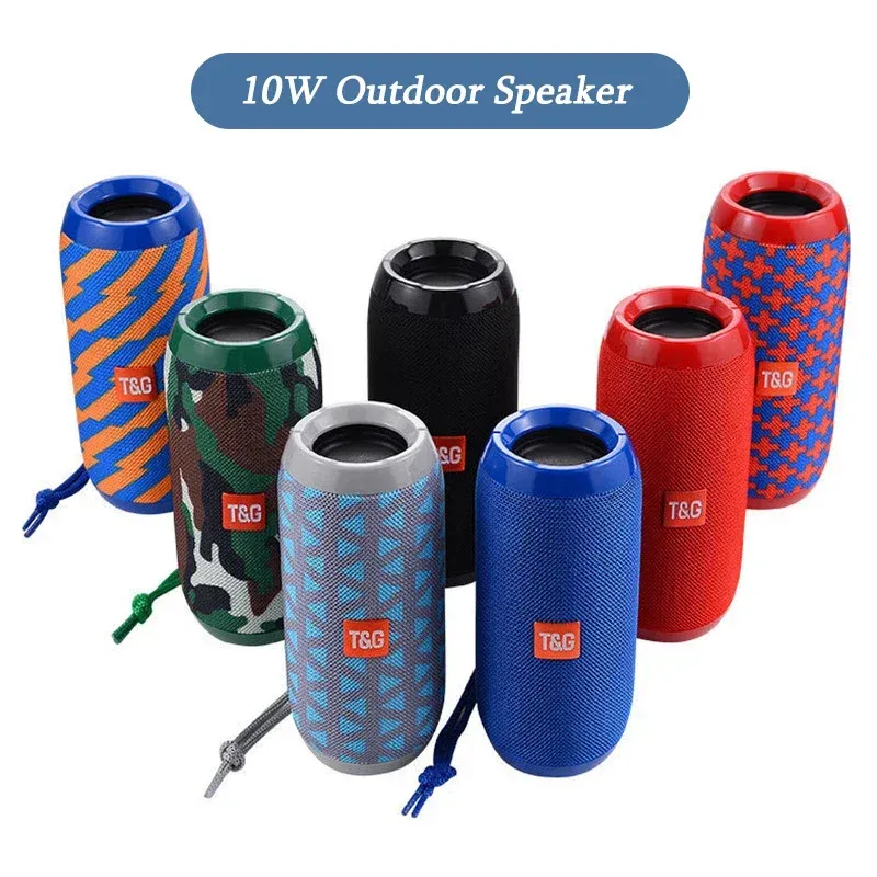 Tragbarer Bluetooth-Lautsprecher TG117 für unterwegs – Kabelloser Woofer mit Anruf/FM/USB für Outdoor-Abenteuer | Lautstark & wetterfest |