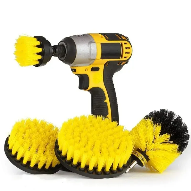 Elektrische Wäscher Pinsel Bohrer Pinsel Kit Bohrmaschinen Wäscher Pinsel Für Teppich Glas Auto Reifen Nylon Pinsel 2/3,5/4''