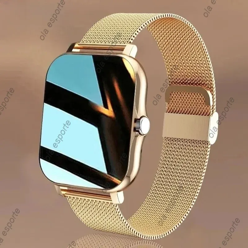 2024 Smart Watch für Männer Frauen Geschenk Full Touch Screen Sport Fitness Uhren Bluetooth Anrufe Digitale Smartwatch Armbanduhr