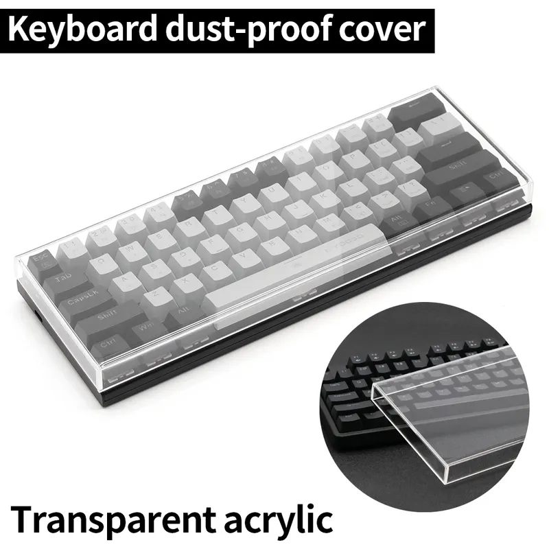 Acryl-Staubschutzhülle für mechanische Tastatur, Tasten-Luftabdeckung, 40 % 60 % 65 % 75 % Tastatur für wasserdichte Verhinderung von Haustieren
