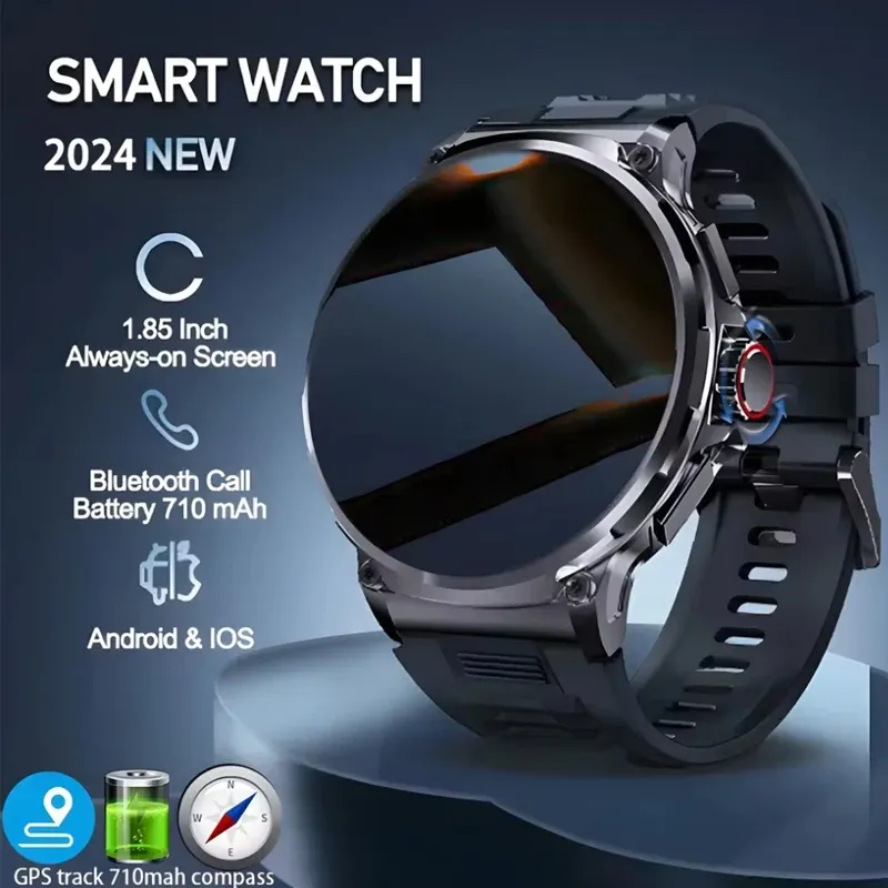 2026 neue GPS Track Smart Uhr Männer 1,85-Zoll HD AMOLED Bildschirm 710 Mah Batterie Sport Bluetooth Anruf Smartwatch für Android IOS