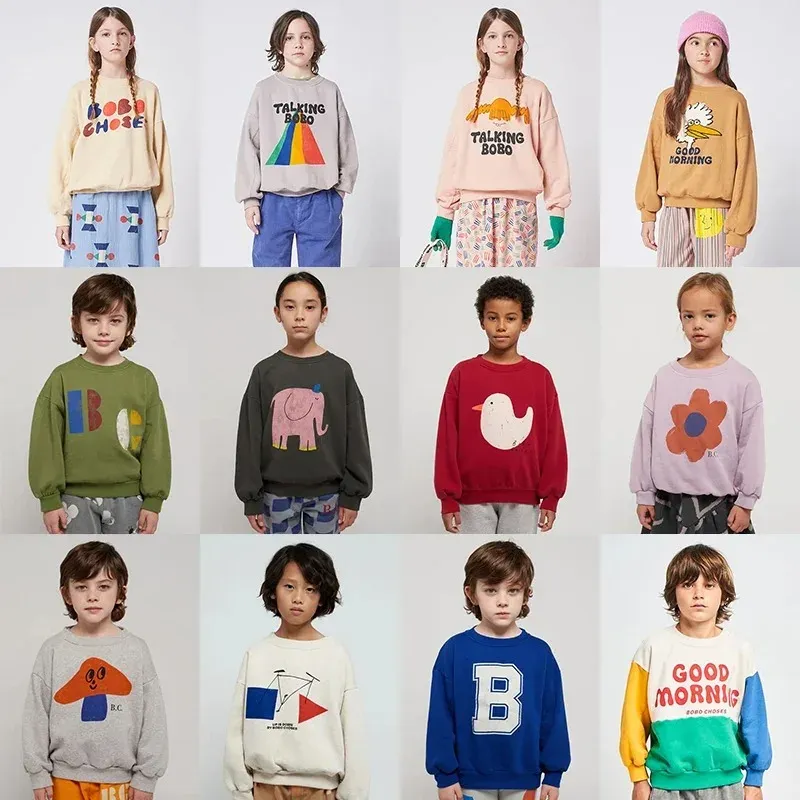 Koreanische INS 2024 kinder Herbst Winter Lange Hülse O-ansatz Sweatshirt Nette Tops für Mädchen Und Jungen Baby Pullover Kinder Kleidung