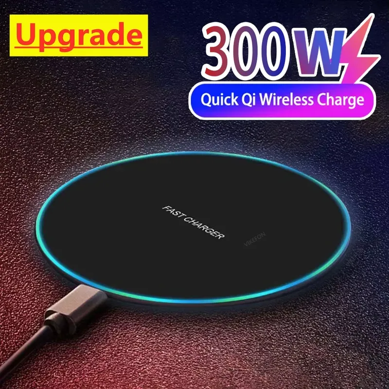 300 W Drahtlose Ladegerät Für iPhone 16 15 14 13 Pro Max Induktion Schnelle Lade Pad Dock Station Für Samsung S23 S22 Xiaomi Huawei