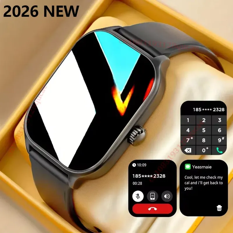 2026 Smartwatch für Android & iOS: 2,01 Zoll Farbdisplay, Bluetooth-Anrufannahme, Fitness-Tracker für Damen und Herren - Jetzt günstig kaufen!