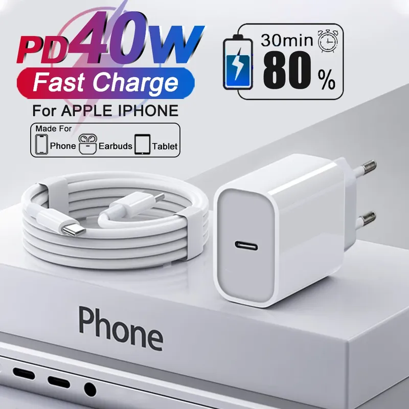 Für Apple Original 40W Typ C Schnelle Ladegerät Für iPhone 16 15 14 13 12 11 Pro Max plus PD Ladekabel Ladegerät Telefon Zubehör