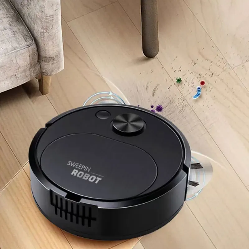 Intelligenter USB-Kehrroboter 3-in-1 Kabelloser Wischroboter 1800Pa Leistungsstarke Reinigung für Heim und Büro