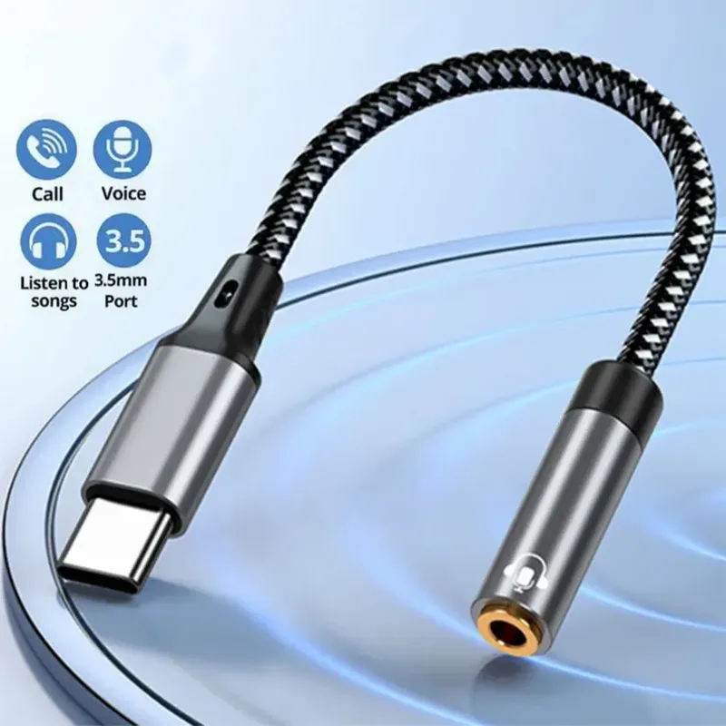USB C auf 3,5 mm Audio-Aux-Kabel Typ C auf 3,5 mm Klinke Kopfhörer-Adapter für MacBook Air Huawei Xiaomi Samsung Galaxy S24 S23 S22