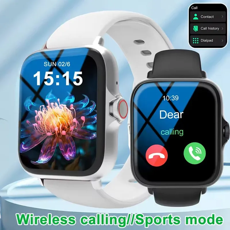 Smartwatch mit Touchscreen für Anrufe und Nachrichten – kompatibel mit iPhone und Android