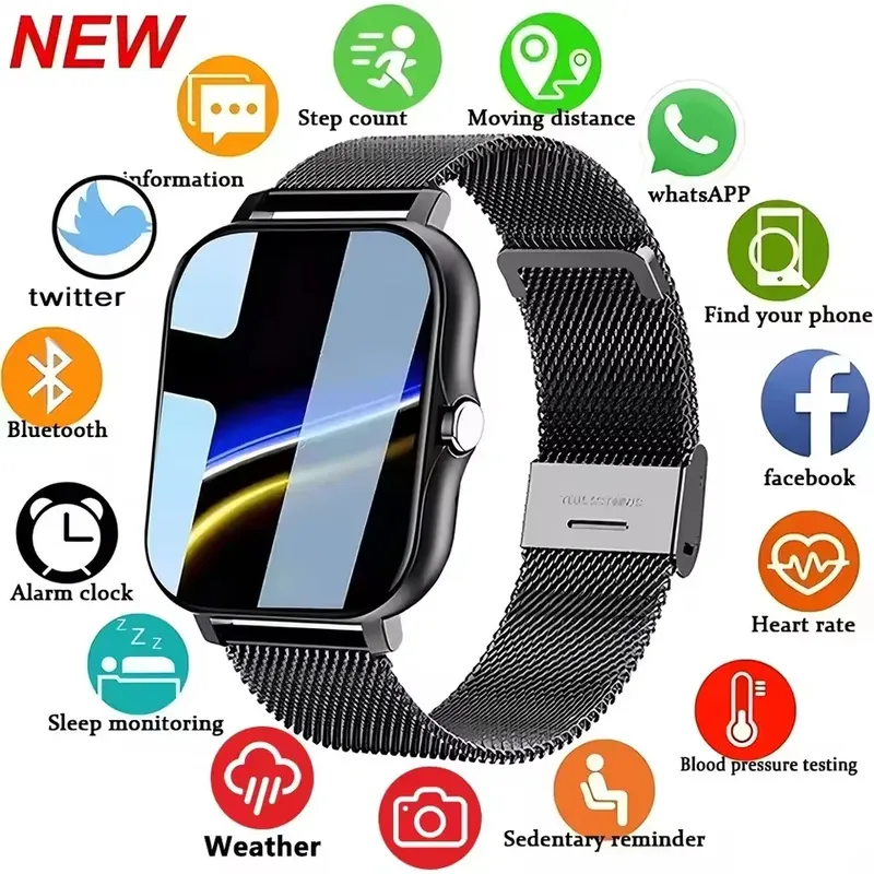 2025, neue Smartwatch für Männer und Frauen, Geschenk, voller Touchscreen, Sport-Fitness-Uhr, Bluetooth-Anruf, digitale Smartwatch