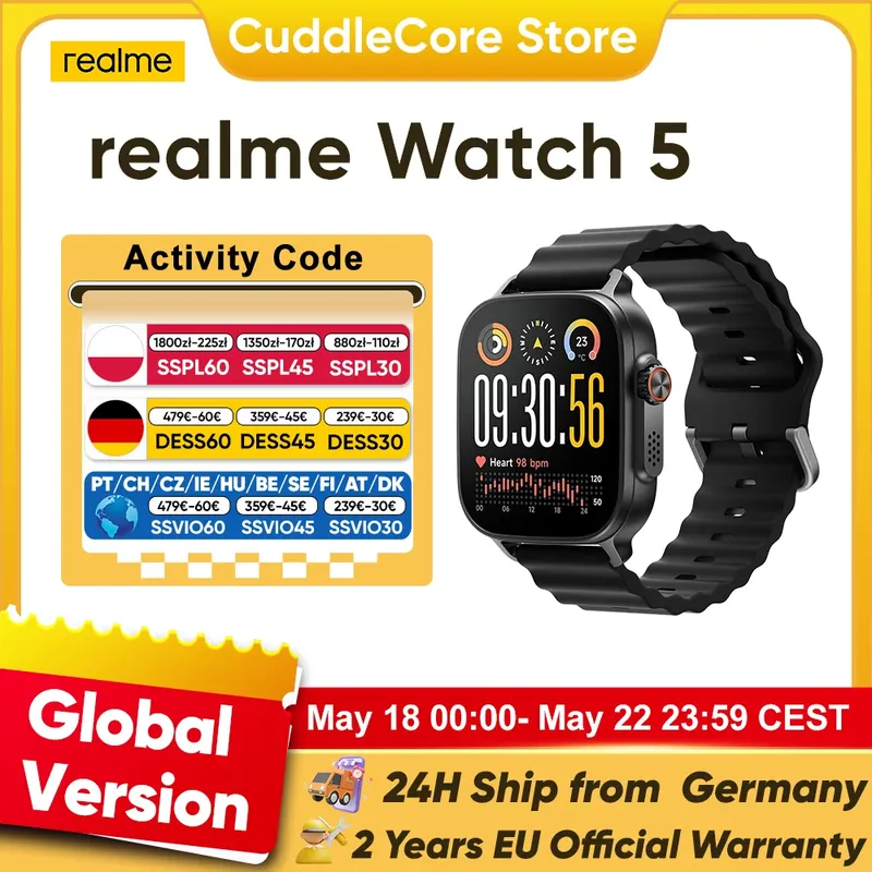 Smartwatch mit GPS und NFC für lange Akkulaufzeit – AMOLED 1,97 Zoll, wasserdicht, robuste Verbindung