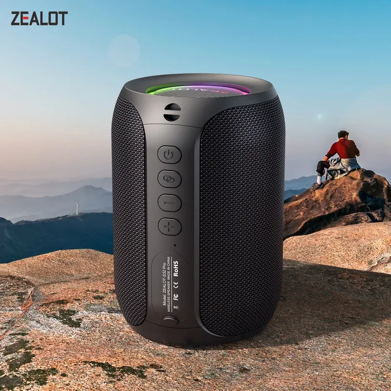 ZEALOT S32 PRO Bluetooth Lautsprecher: Wasserdichter Outdoor-Speaker mit Bass-Boost & LED-Licht für nur  kaufen