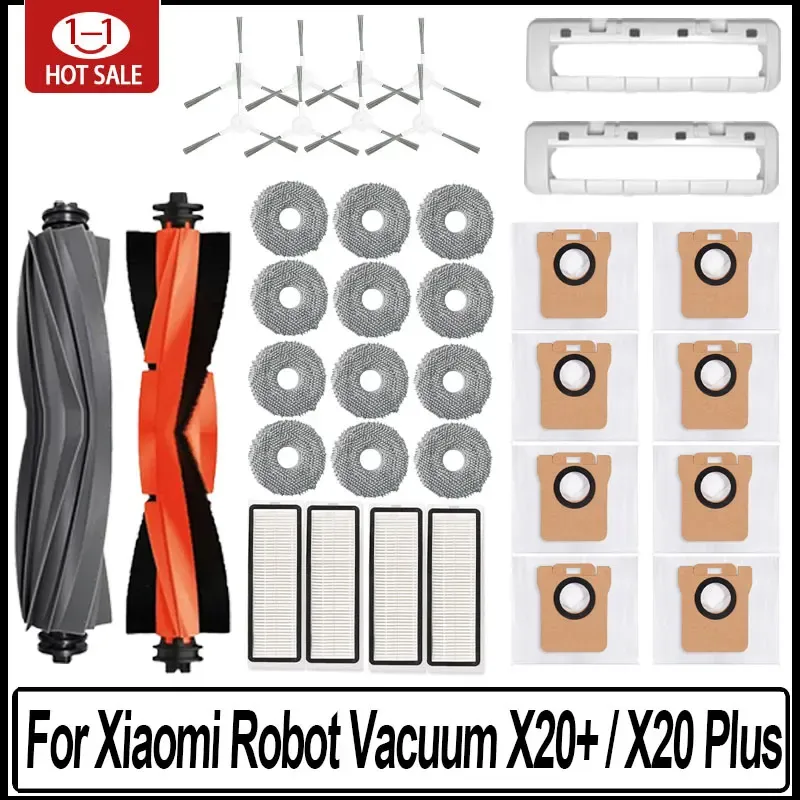 Xiaomi Robot Vacuum X20 + / X20 Plus Staubbeutel Mopptuch Zubehör Hauptseitenbürste Hepa-Filter Ersatzteile