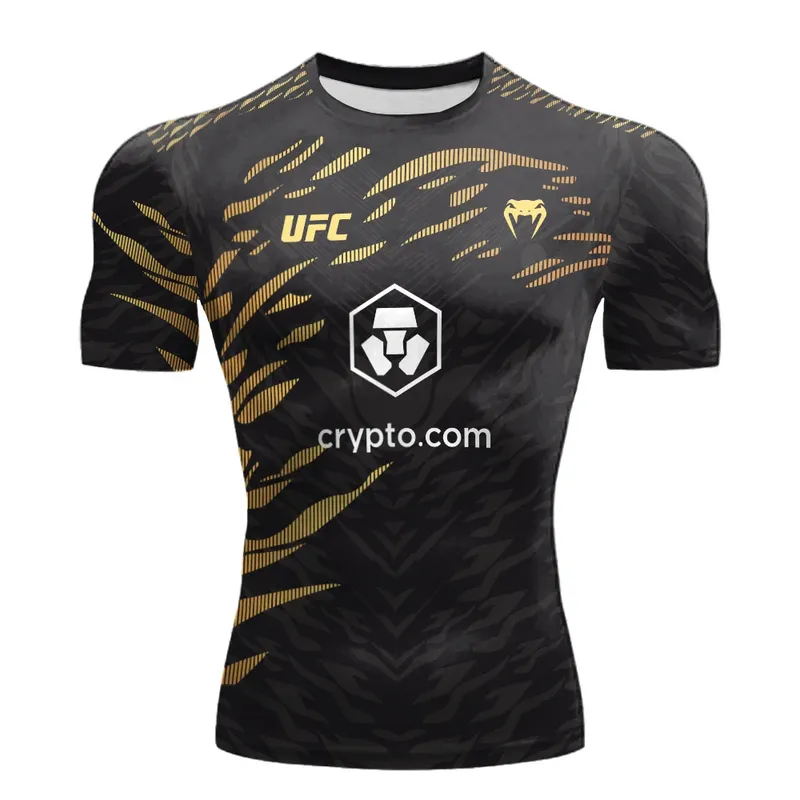 Das neue UFC-T-Shirt für den Sommer 2025, europäische Größe, großes T-Shirt, Trainingsanzug, Arbeitskleidung, schnell trocknendes und atmungsaktives Oberteil