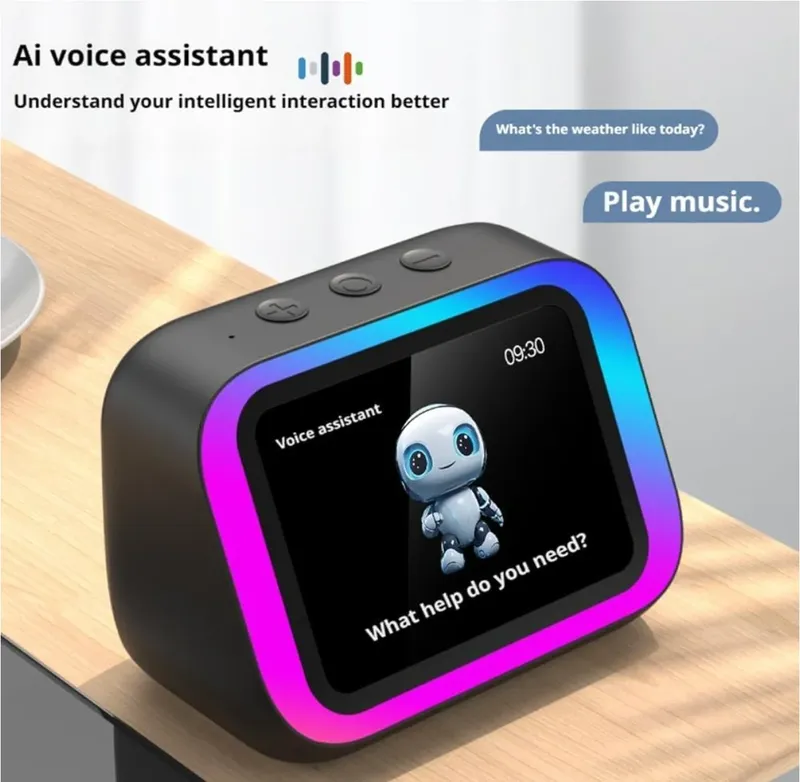 Smart Bluetooth Lautsprecher mit HD-Display – digitaler Bilderrahmen, Wecker & Hi-Fi-Sound